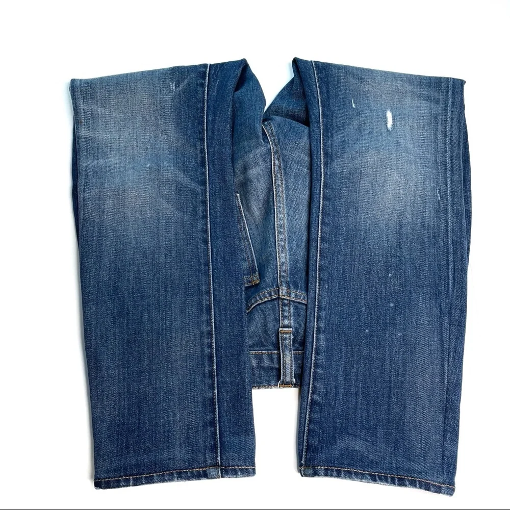 Madewell Slim Boyjean Distressed Blue Cropped 23